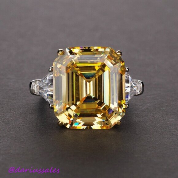 Jewelry - Sparkling 27 Carats Created Moissanite Wedding Rings 925 Sterling Silver